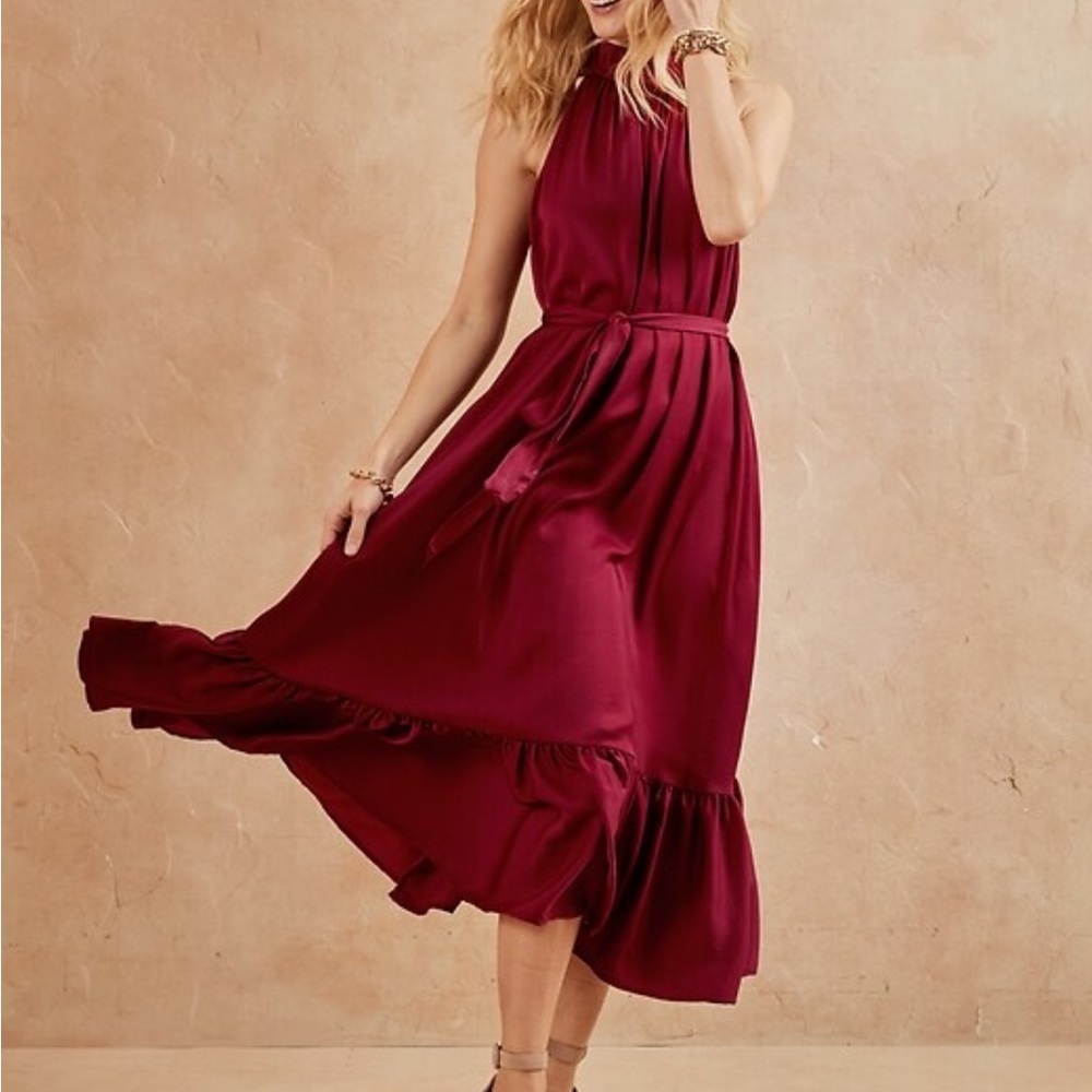 Banana Republic Back Bow Midi Dress